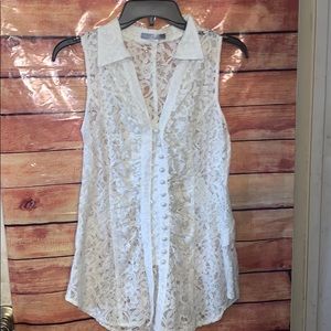 Sleeveless all lace blouse